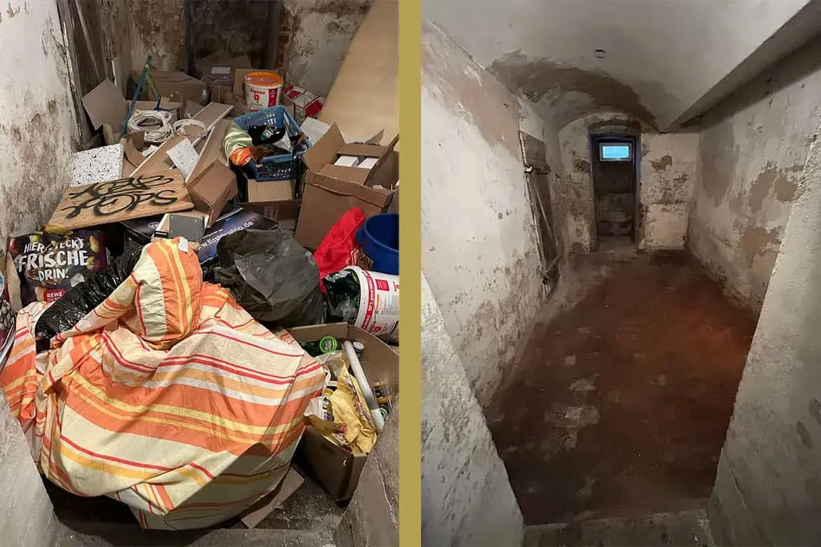 Keller Beräumung und Entrümpelung in Ravensburg durch erfahrene Fachkräfte inklusive gründlicher Reinigung